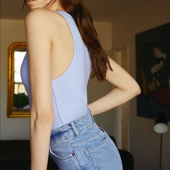 ZARA BNWT Light Blue Halterneck Bodysuit - Picture 8 of 16